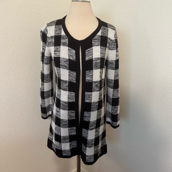 Kasper Black White Sweater Size Small - Picture 1 of 3
